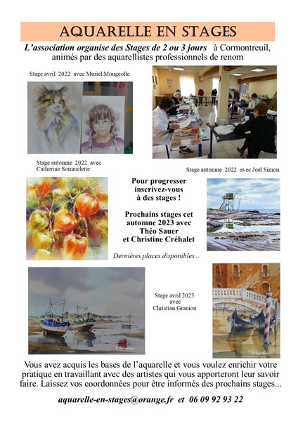 infos sur association aquarelle en stages