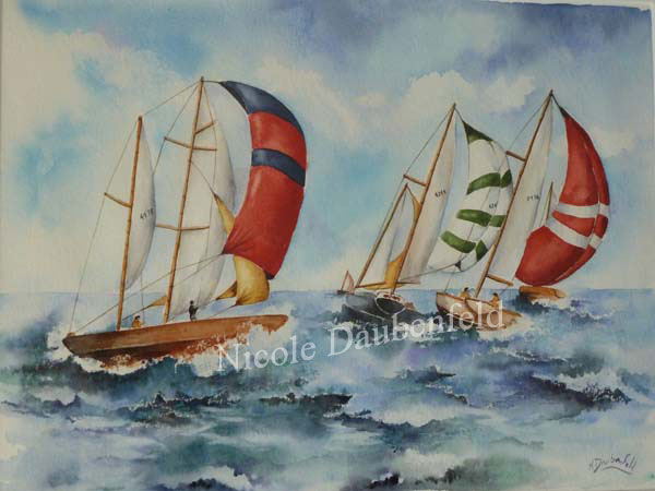 regate en aquarelle